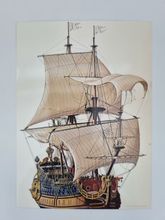 Vykort - Björn Landström, Franskt örlogsfartyg