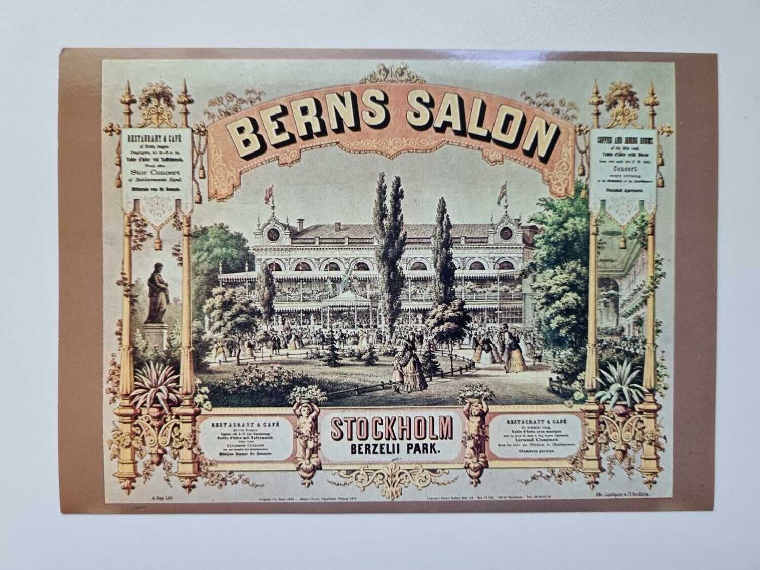 Vykort - Berns Salon, Stockholm