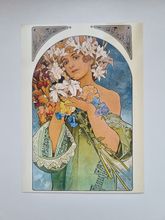 Vykort - Alphonse Mucha, La Fleur