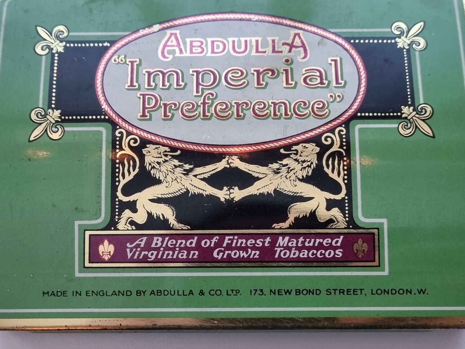 Vintage plåtask / cigarettask Abdulla Imperial Preference. London