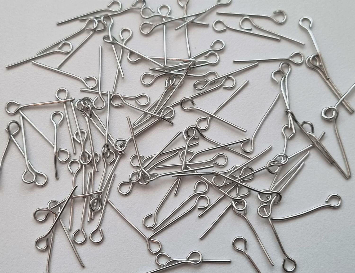 50 st silverfärgade ögelpinnar (16 mm)