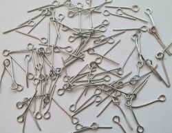 50 st silverfärgade ögelpinnar (16 mm)