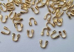 50 st guldfärgade Wire guards, smyckestillbehör
