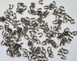 50 st bronsfärgade Wire guards, smyckestillbehör