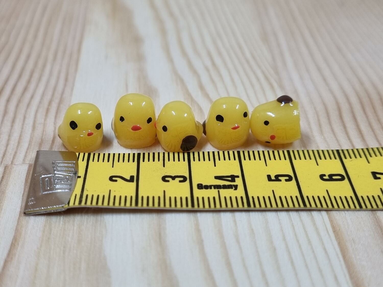 5 st handmålade kycklingar, mini kycklingar