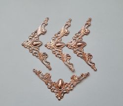 4 ramar, mini ramar, miniatyrramar för scrapbooking (roseguld)