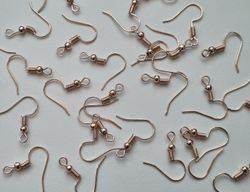 20 st örhängeskrokar i rostfritt stål (12 x 20 mm) - Roséguld