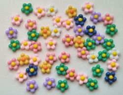 20 st små blommor, flatbacks för dekoration, scrapbooking mm