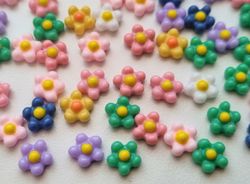 20 st små blommor, flatbacks för dekoration, scrapbooking mm