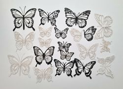 20 st tunna och lätta fjärilar för scrapbooking (variant 6)