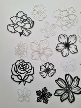 20 st tunna och lätta blommor för scrapbooking (variant 5)
