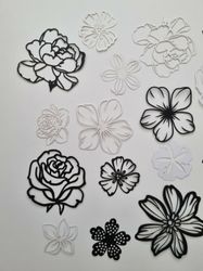 20 st tunna och lätta blommor för scrapbooking (variant 5)