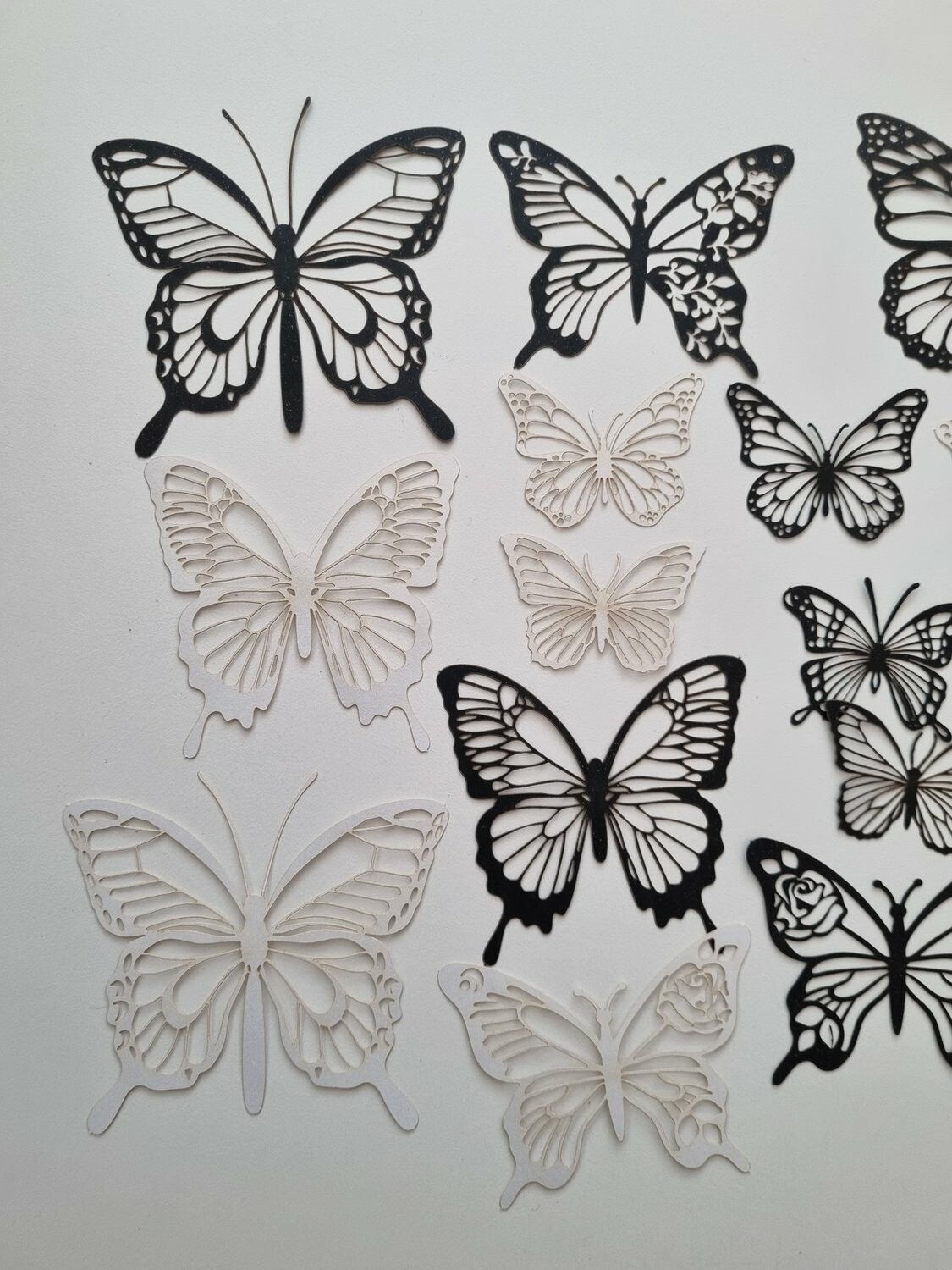 20 st tunna och lätta fjärilar för scrapbooking (variant 6)