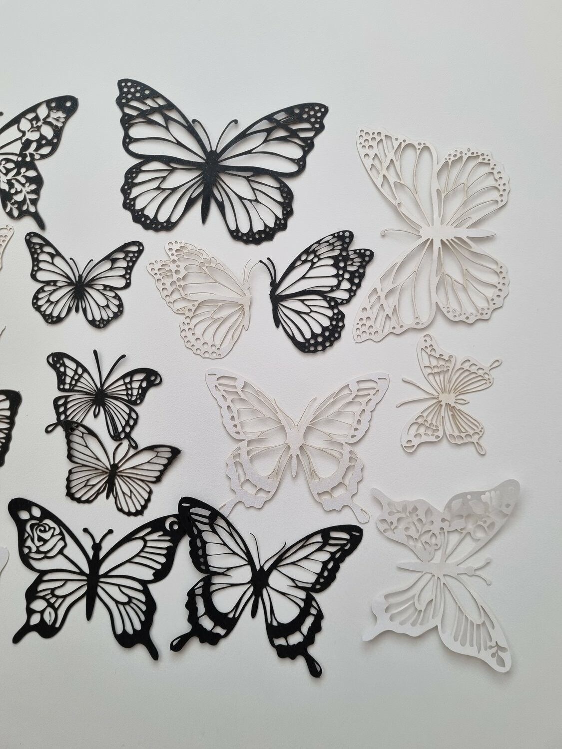 20 st tunna och lätta fjärilar för scrapbooking (variant 6)