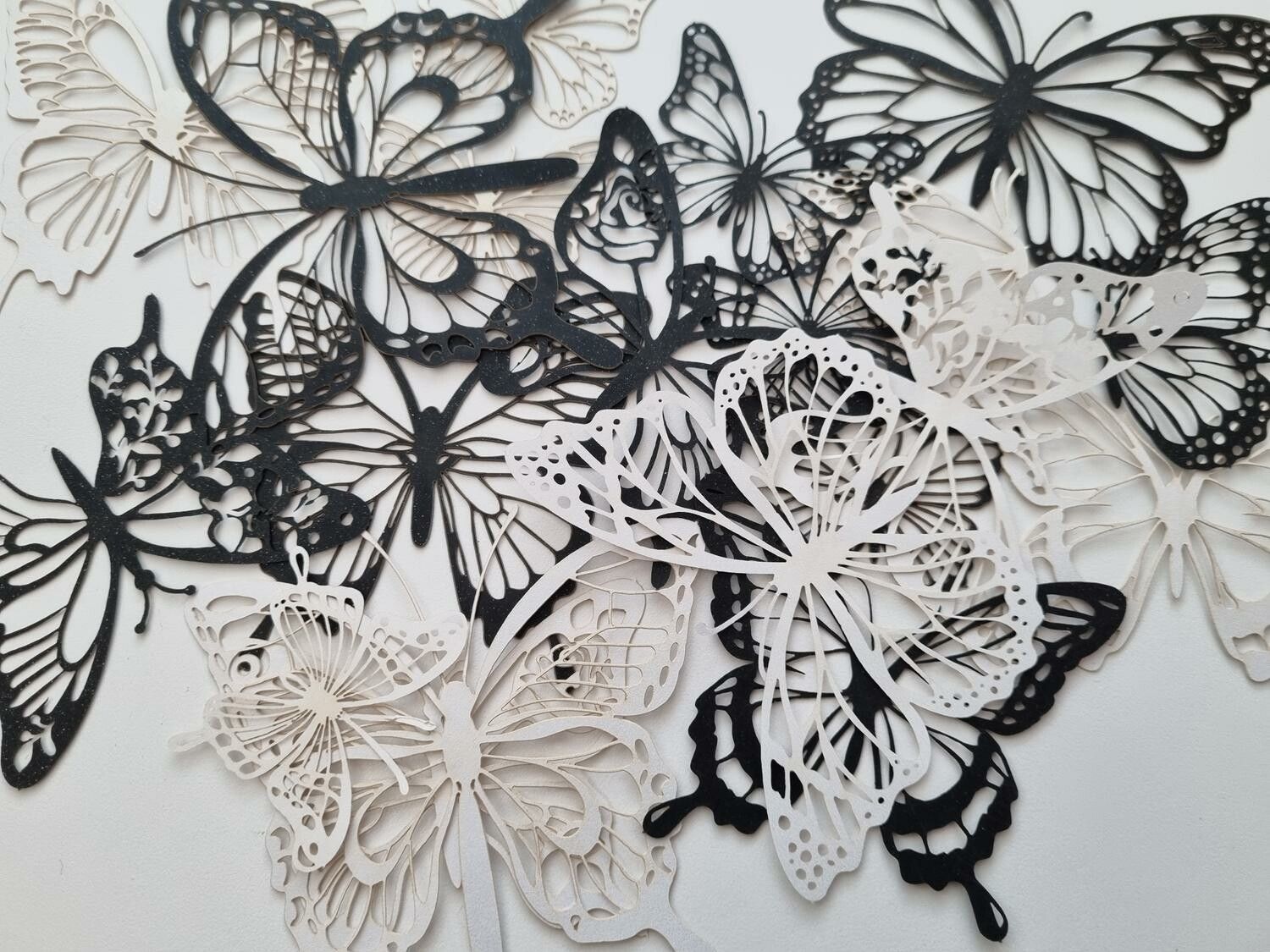 20 st tunna och lätta fjärilar för scrapbooking (variant 6)