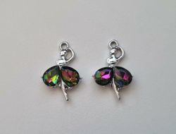 2 st ballerinor hängen / berlocker / charms till smyckestillverkning