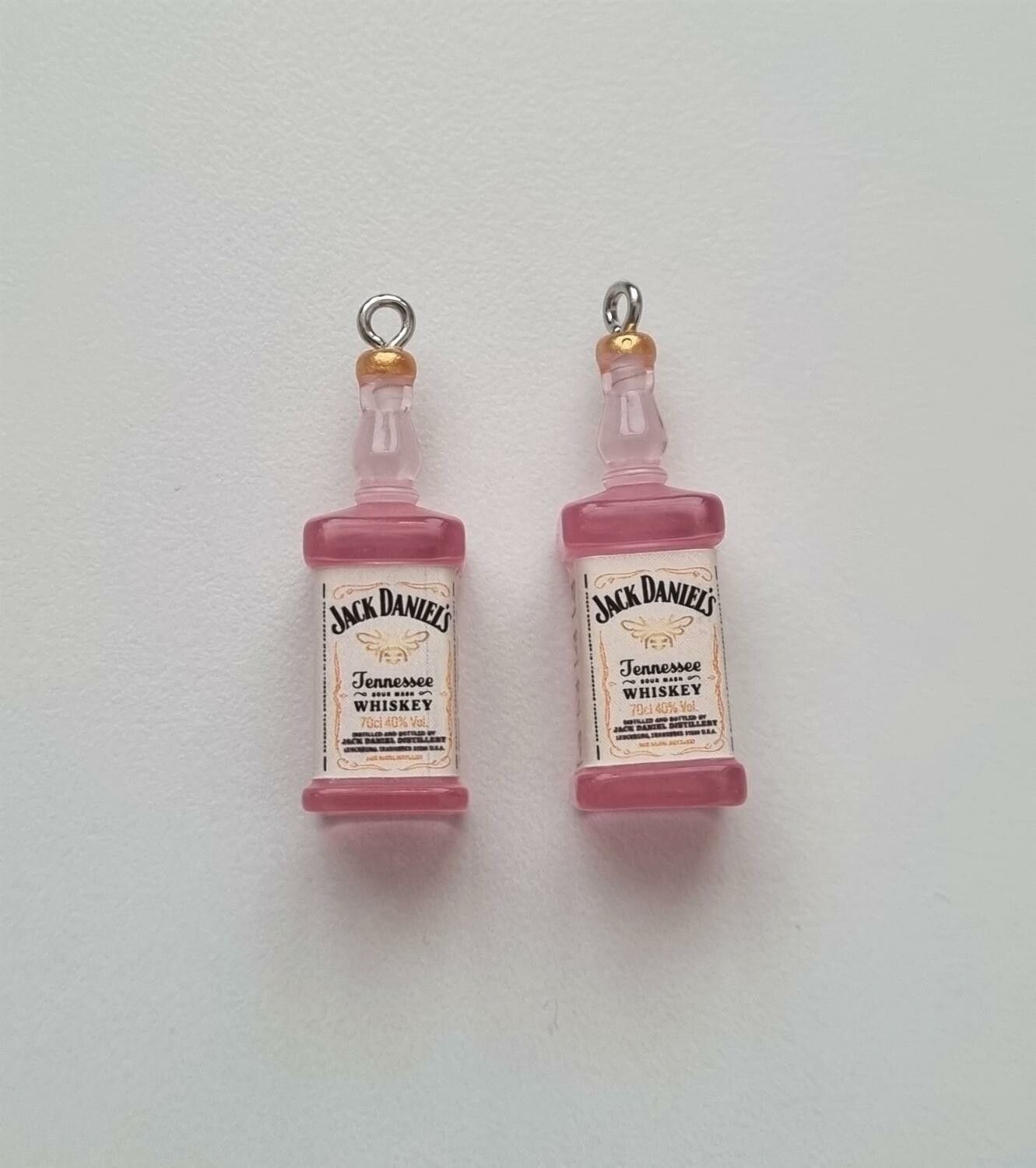Jack Daniels miniatyrer, flaskor, miniflaskor Berlocker / hängen (2 st)
