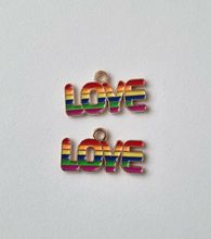 2 st HBTQ (LBGT) berlocker - Love. Charms för smyckestillverkning
