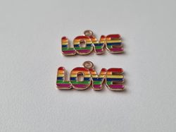 2 st HBTQ (LBGT) berlocker - Love. Charms för smyckestillverkning