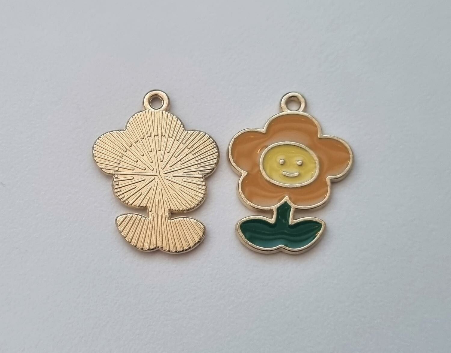 2 st Blommor hängen / berlocker / charms till smyckestillverkning
