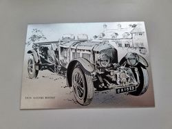 Vykort - 1928 4½ Litre Bently
