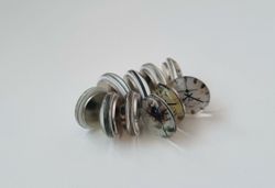 10 st kylskåpsmagneter, neodymium magneter med klockmotiv