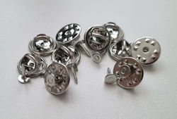 10 st silverfärgade fjärilslås / klämstift för att göra pins