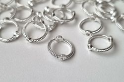 10 st connectors, ringar (silverfärgade)