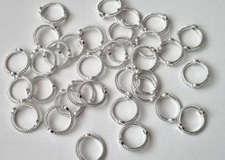 10 st connectors, ringar (silverfärgade)
