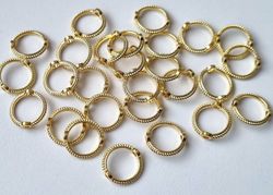 10 st connectors, ringar (guldfärgade)