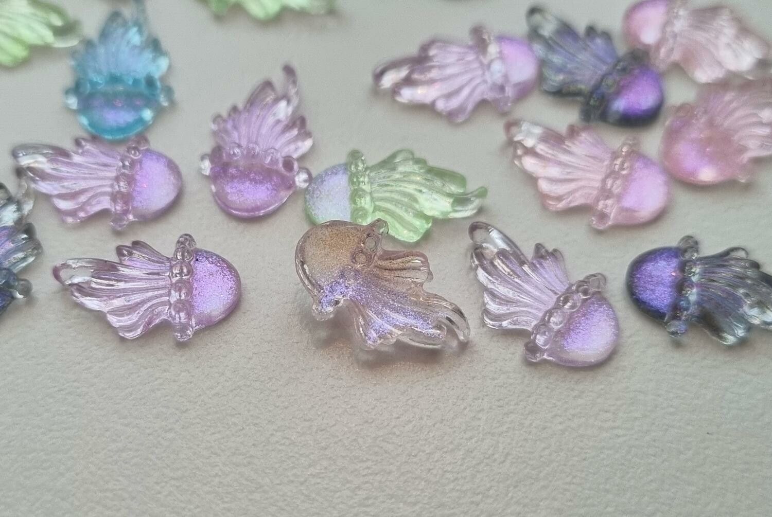 10 st små bläckfiskar, flatbacks för dekoration, scrapbooking mm