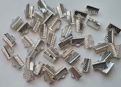 10 st silverfärgade lås klämmor (10 mm)