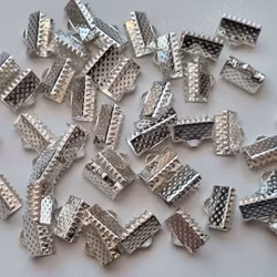 10 st silverfärgade lås klämmor (10 mm)