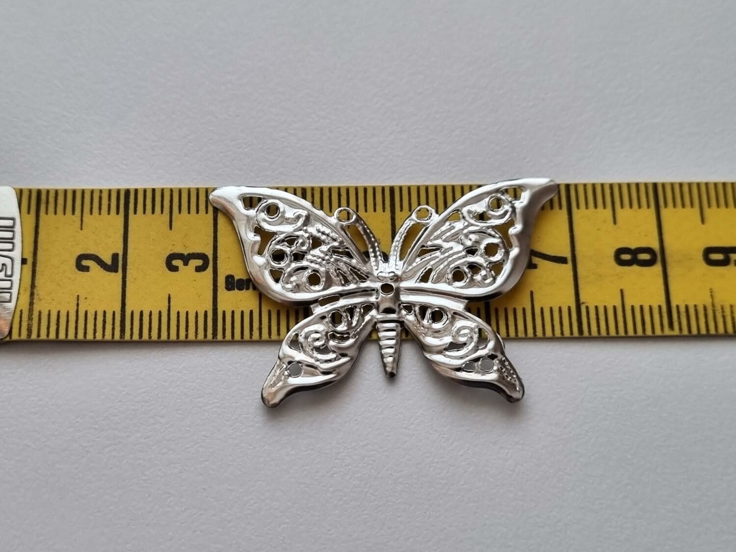 10 st tunna och lätta fjärilar scrapbooking (silverfärgade)