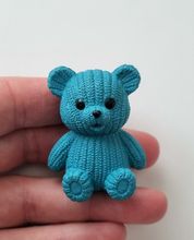 Turkos nalle miniatyr, miniatyrnalle, mininalle