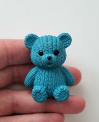 Turkos nalle miniatyr, miniatyrnalle, mininalle