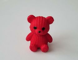 Röd nalle miniatyr, miniatyrnalle, mininalle