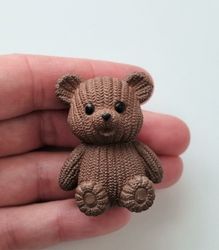 Brun nalle miniatyr, miniatyrnalle, mininalle