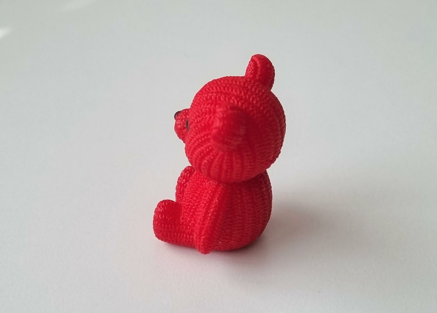 Röd nalle miniatyr, miniatyrnalle, mininalle