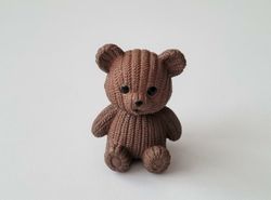 Brun nalle miniatyr, miniatyrnalle, mininalle