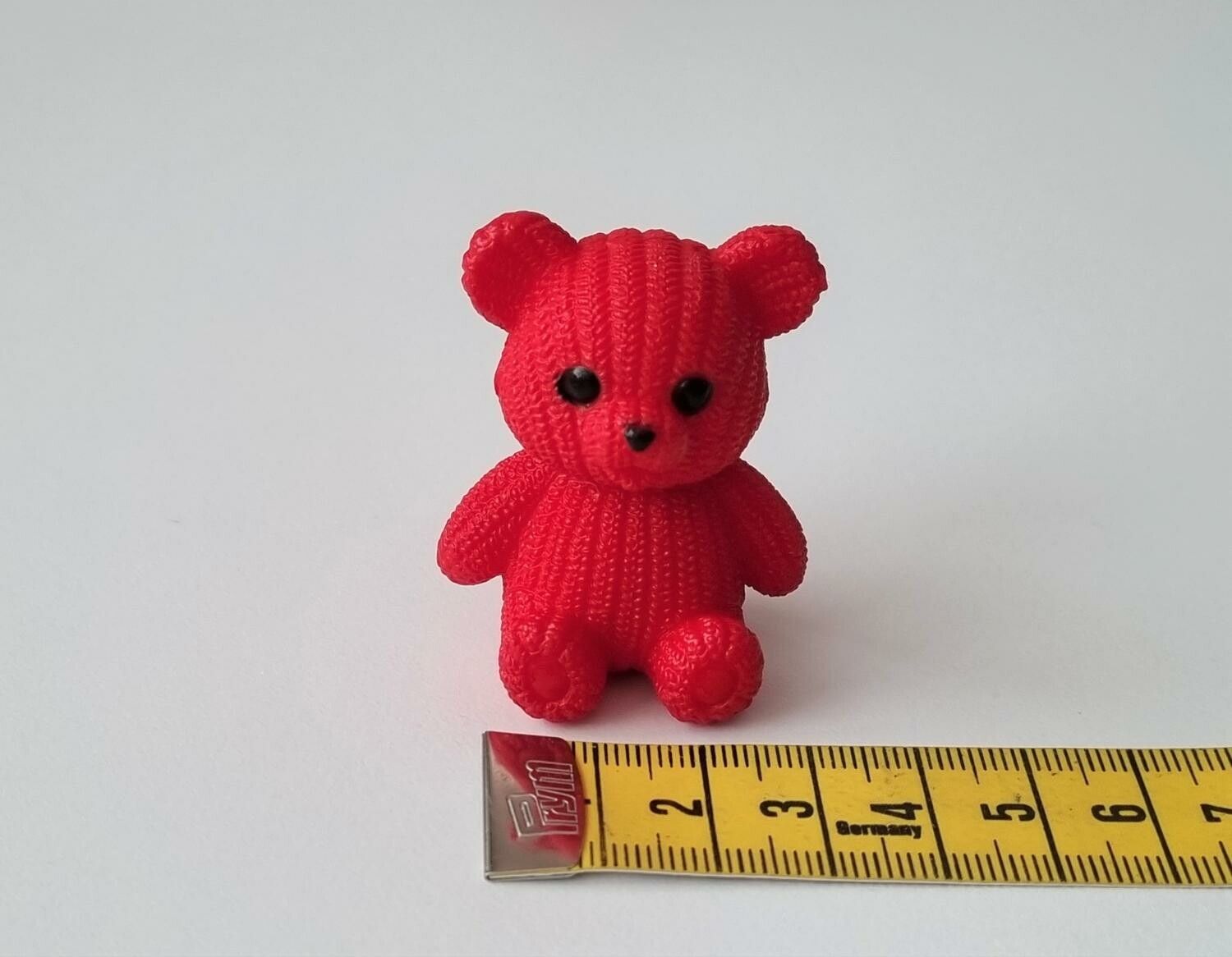 Röd nalle miniatyr, miniatyrnalle, mininalle