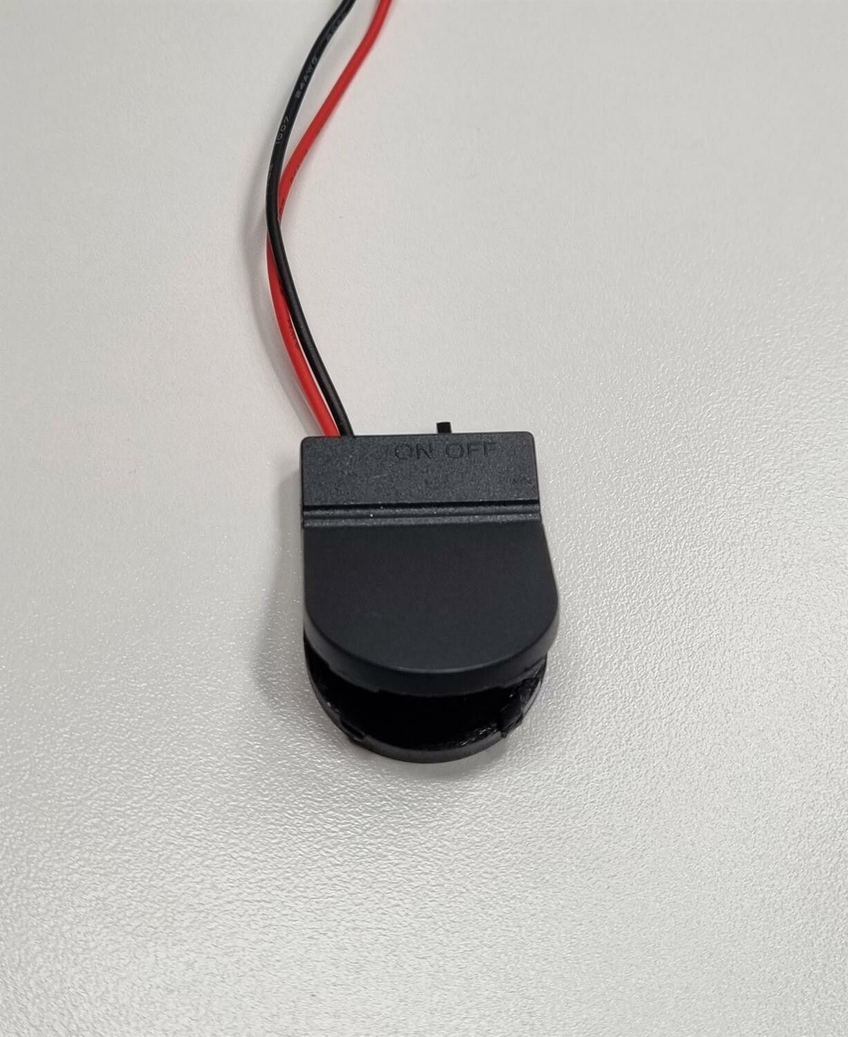 Batterihållare, batterikassett för CR2032 (3V) med on/off knapp