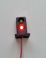 Lampa, trafiklampa, signallampa (LED) För dockhus, tittskåp, tågräls etc
