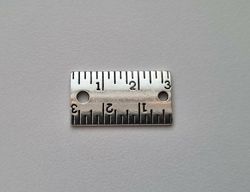 1 st silverfärgad linjal, miniatyr