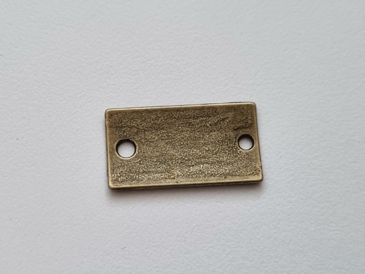 1 st bronsfärgad linjal / minilinjal. Berlock / charm / miniatyr