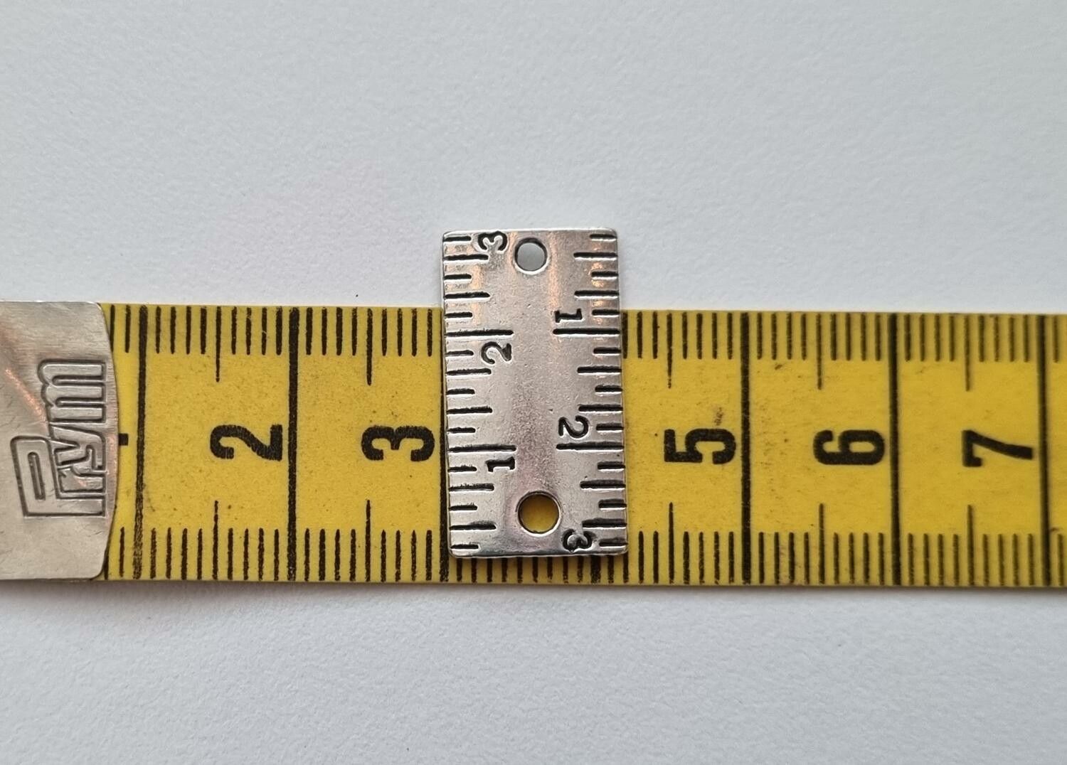 1 st silverfärgad linjal, miniatyr