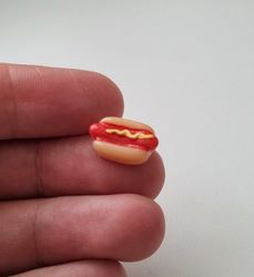 1 st korv med bröd, miniatyr för dockskåp / tittskåp