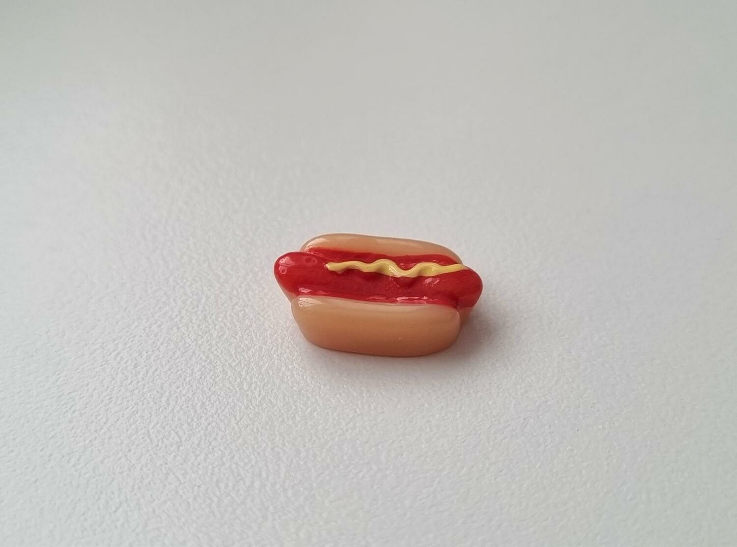 1 st korv med bröd, miniatyr för dockskåp / tittskåp