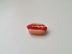 1 st korv med bröd, miniatyr för dockskåp / tittskåp