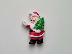 Kylskåpsmagnet Tomte med gran